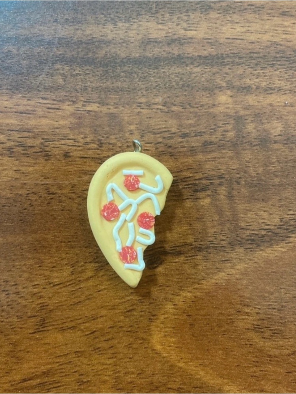 Pizza charm for scrapbooking/jewelry making